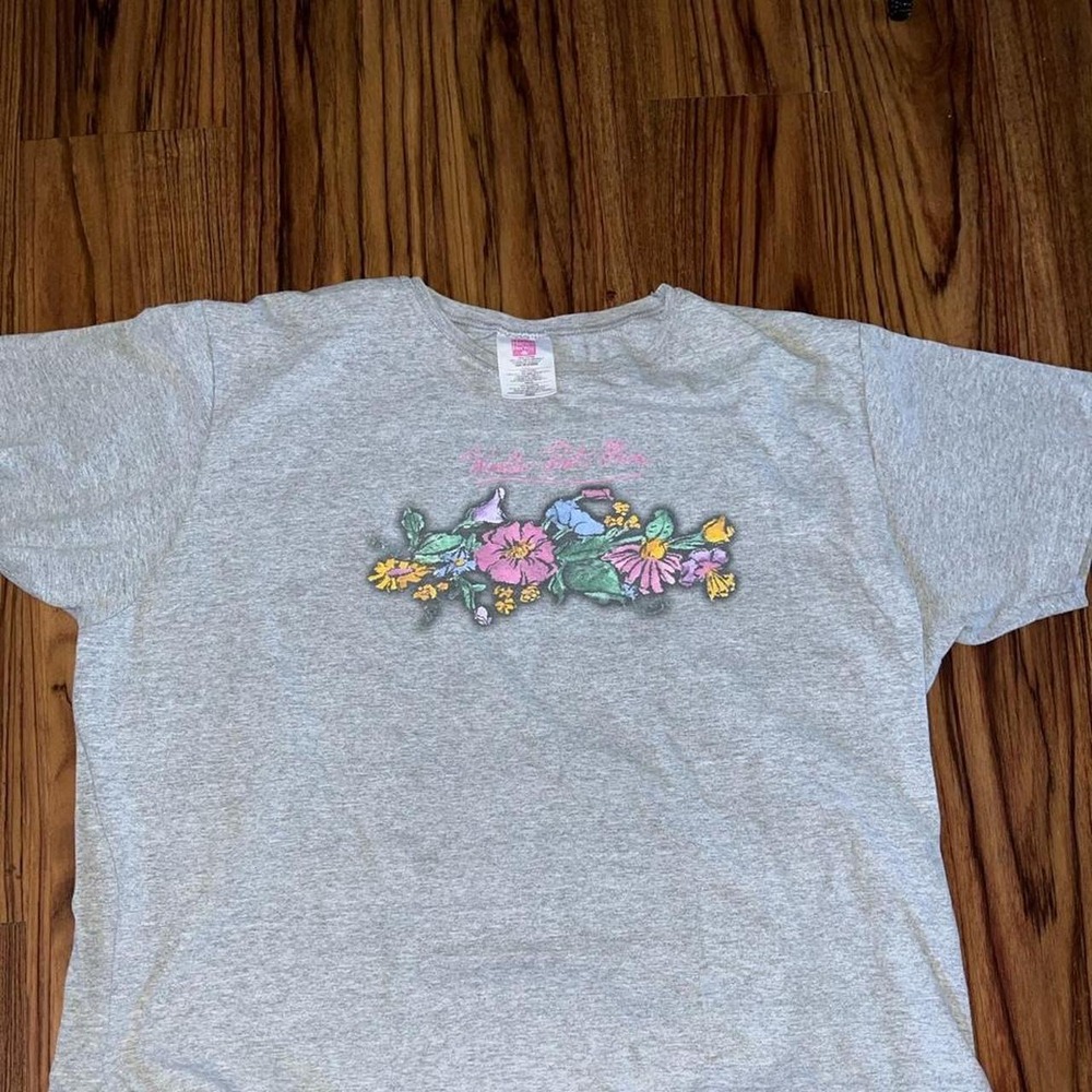 VTG single stitch Gray her way Hanes Heather cotton t-shirt with Worlds Best